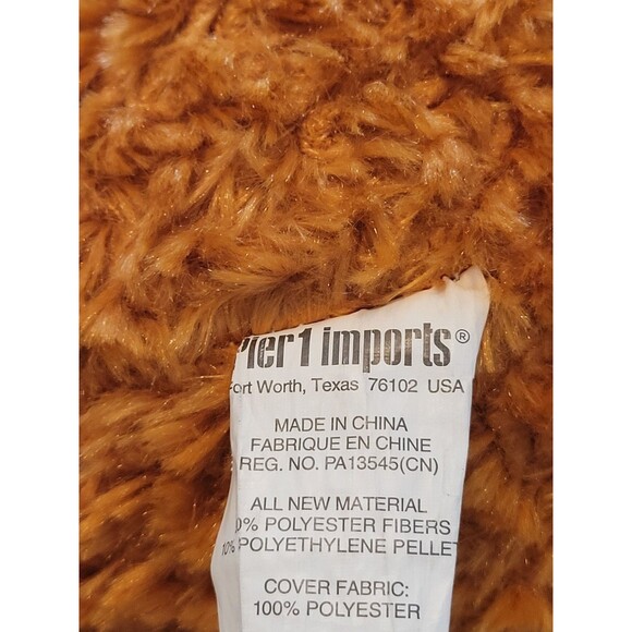 Pier 1 Imports Plush Dog Stuffed Animal Brown Black Soft 17" Embroidered Eyes - Picture 5 of 6